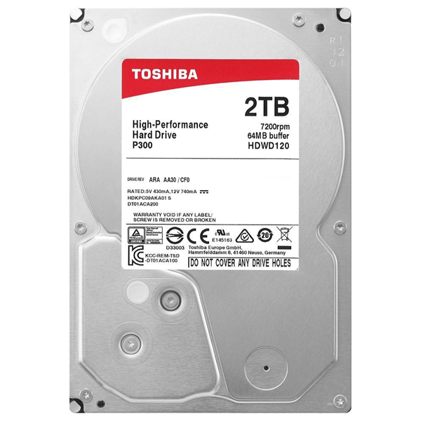 Toshiba P300 2TB 7200 RPM Hard Drive-image